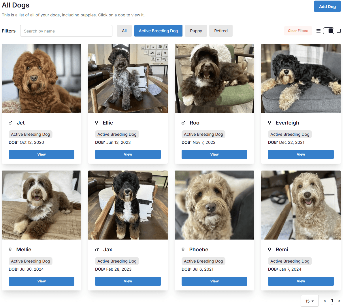 Dog Management Screenshot