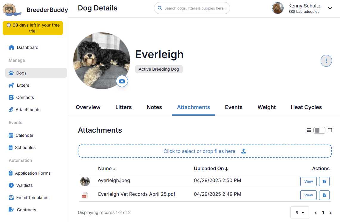 Calendar Sync and Medical Tracking Screenshot